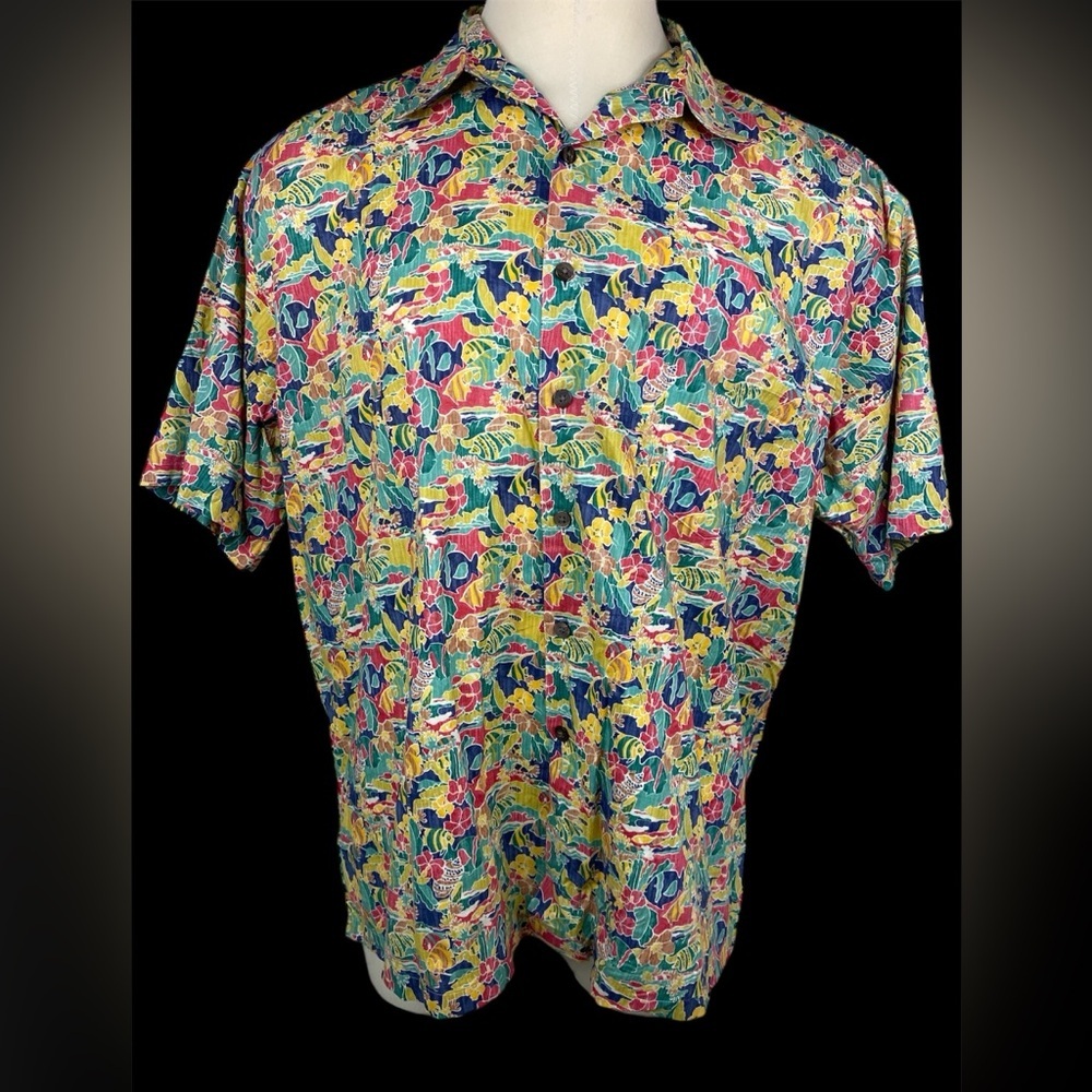 Island Republic Short Sleeve Button Up Shirt Men’s 2XL